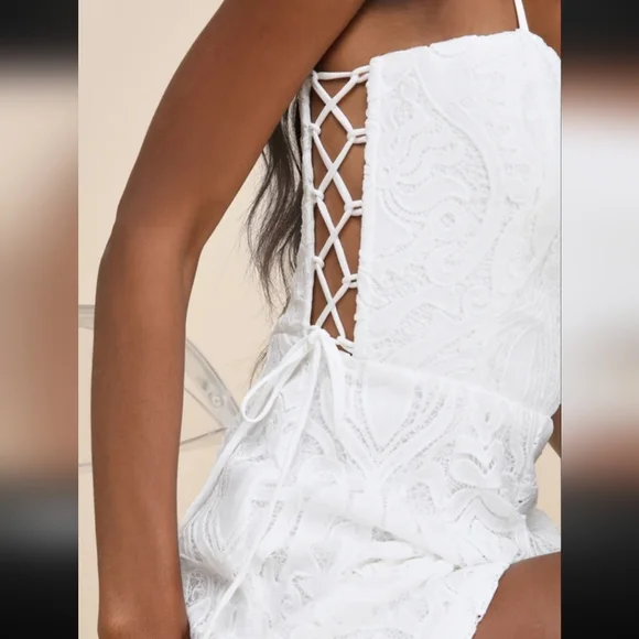 Lulu's White Lace Jumpsuit - Picture 4 of 5